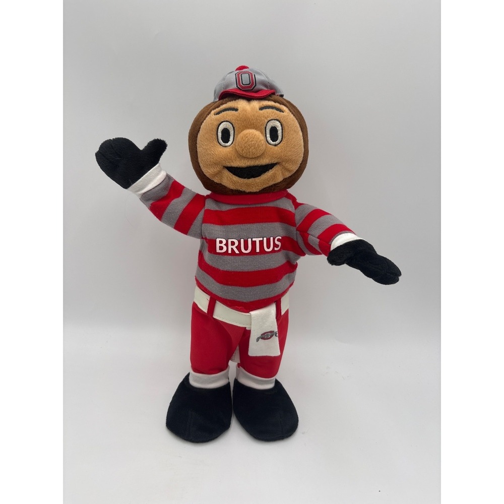 Vtg Ohio State Brutus Buckeye NCAA Animated Plush Gemmy JcPenney Working